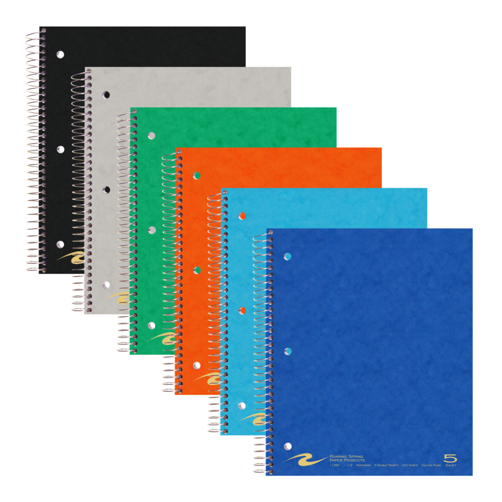 5 Subject College Ruled Notebook