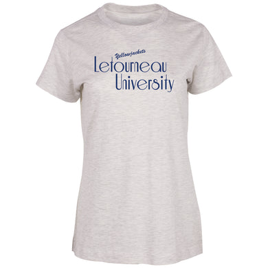 Ladies Essential Short Sleeve Crew Neck Tee, Oatmeal Heather