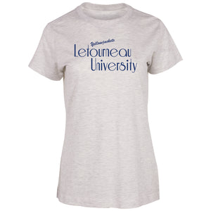 Ladies Essential Short Sleeve Crew Neck Tee, Oatmeal Heather