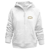 Ladies Asana Half Zip Hoodie | White