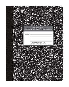 Black Marble Composition Notebook | College Ruled