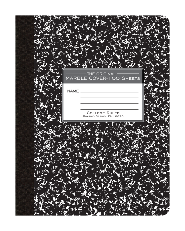 Black Marble Composition Notebook | College Ruled