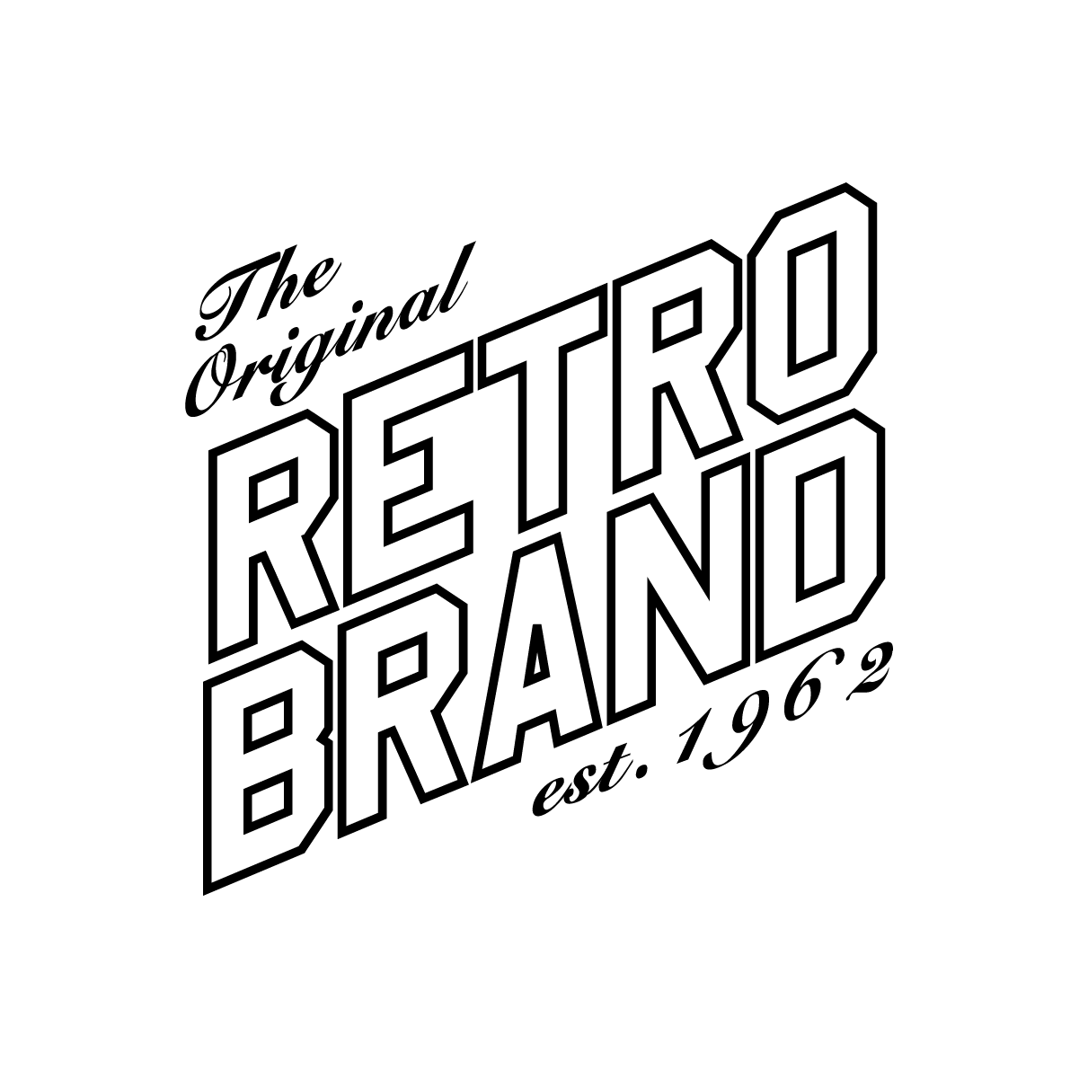 Black logo of 'The Original Retro Brand established 1962' on a white background.