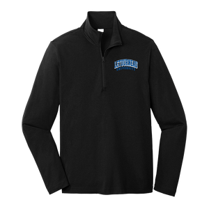 Tri-Blend Wicking Heather 1/4 Zip, Black