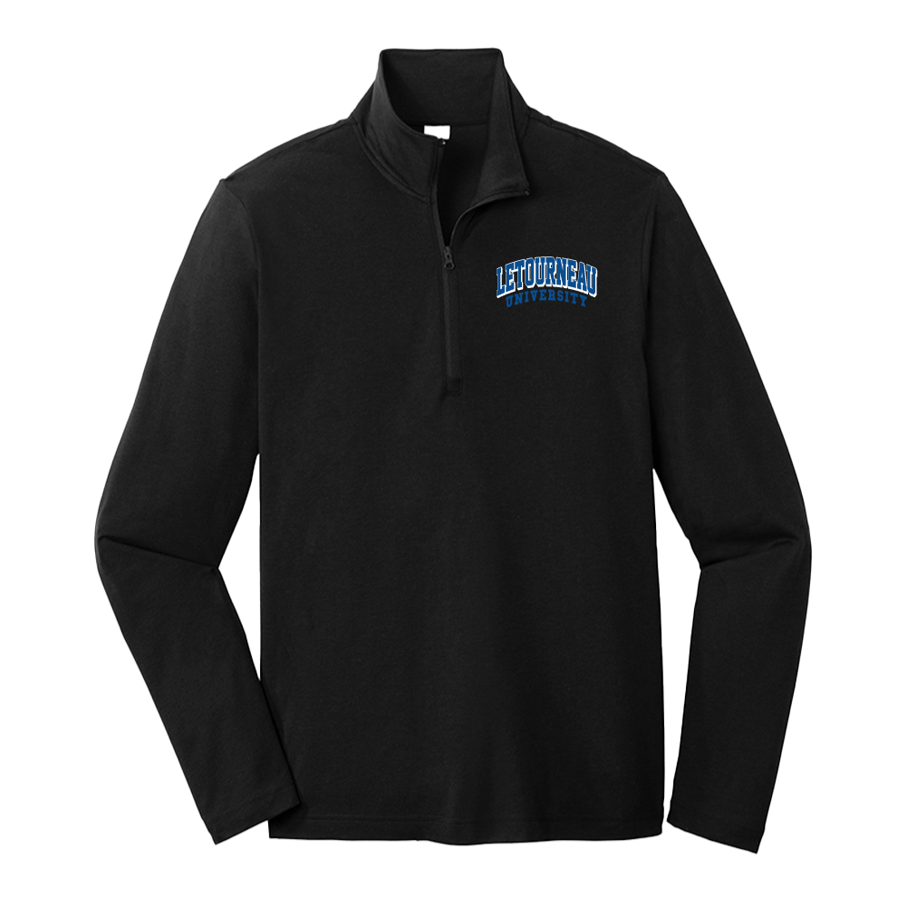 Tri-Blend Wicking Heather 1/4 Zip, Black