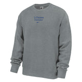 Club Fleece Crew Embroidered | Dark Heather Grey