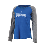 Ladies Preppy Patch Long Sleeve Tee | Royal