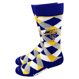 Mid-Calf Graduate Argyle Sock Large | Royal/White