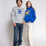 Two people wearing Letourneau sweatshirts with Nike branding on a white background