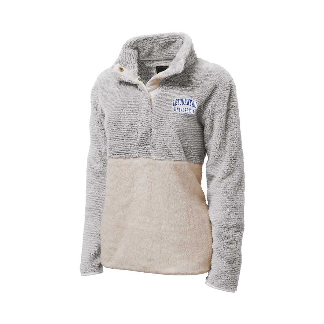 Women's top fuzzy pullover