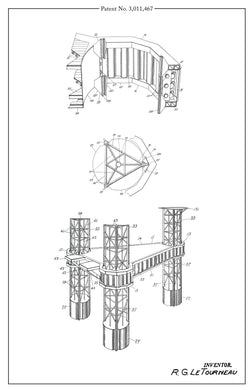 Mobile Sea Platform - Patent No. 3,011,467
